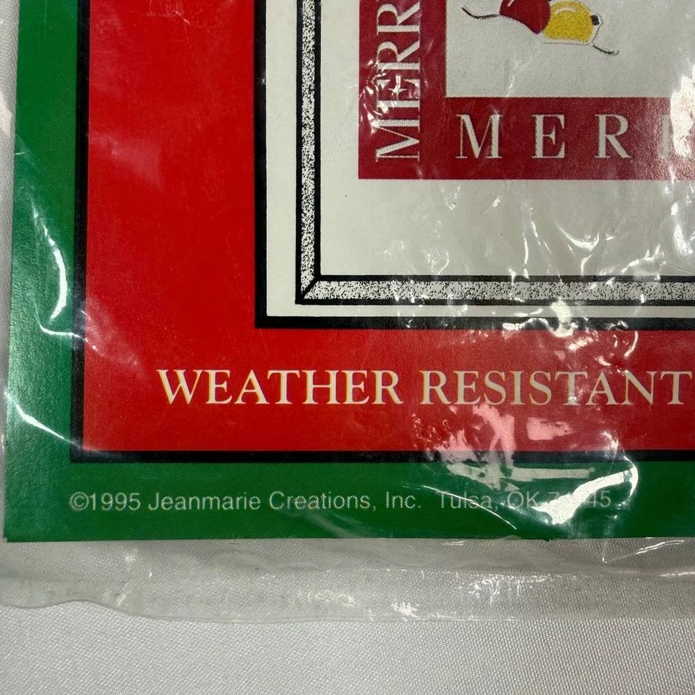 VINTAGE 1995 JEANMARIE CREATIONS Christmas Door Decorations Set Santa Tree NEW‎